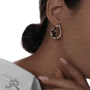 گوشواره نقره عیار 925 سبک مینیمال دستساز هدیه روز زن کادو روز مادرر، گوشواره برای روز مادر و روز زن