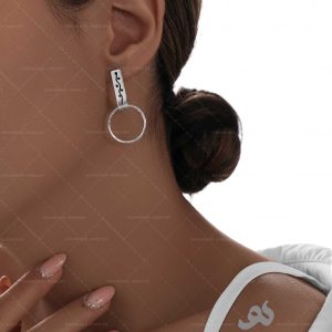 گوشواره نقره عیار 925 سبک مینیمال دستساز هدیه روز زن کادو روز مادر، گوشواره برای روز مادر و روز زن