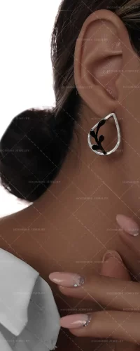 گوشواره نقره عیار 925 سبک مینیمال دستساز هدیه روز زن کادو روز مادرر، گوشواره برای روز مادر و روز زن